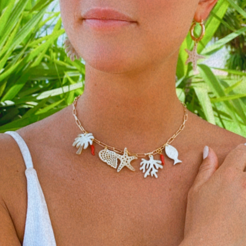 Ocean Treasure multi-charm necklace